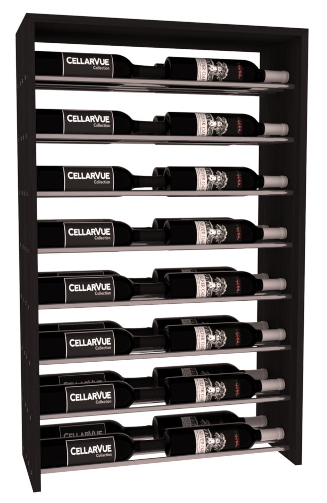 InstaCellar 26" Horizontal Double Deep Top Display – Gunmetal Rods – Knotty Alder / Cherry stained