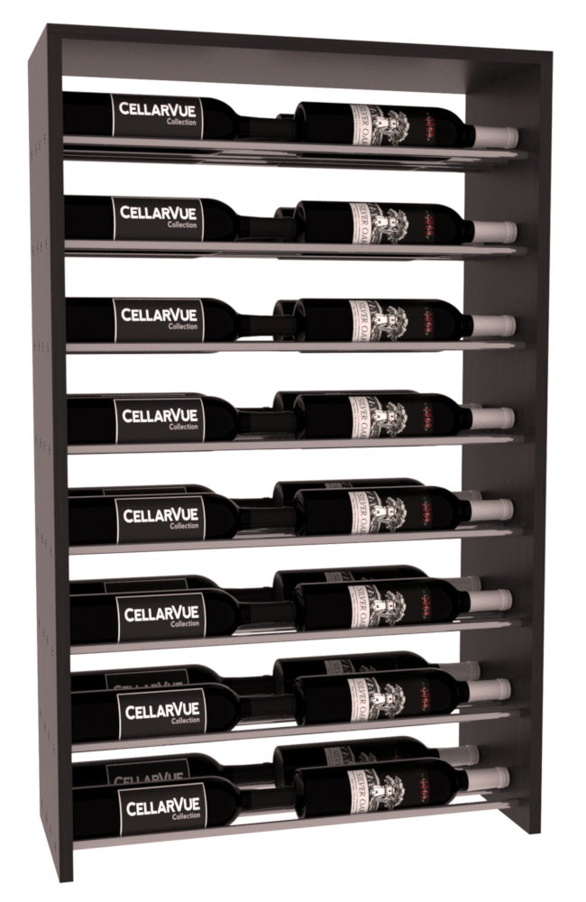 InstaCellar 26" Horizontal Double Deep Top Display – Gunmetal Rods – Knotty Alder / Oak stained