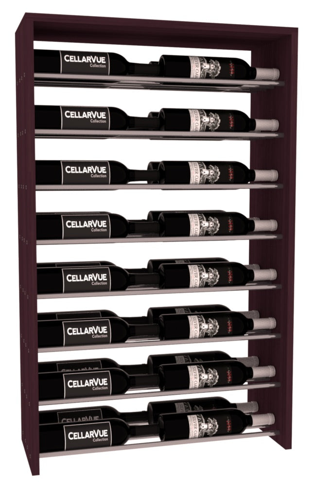 InstaCellar 26" Horizontal Double Deep Top Display – Gunmetal Rods – Knotty Alder / Oak stained