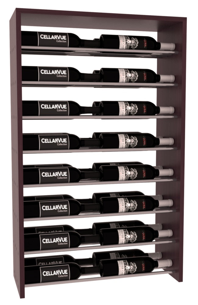 InstaCellar 26" Horizontal Double Deep Top Display – Gunmetal Rods – Knotty Alder / Unstained