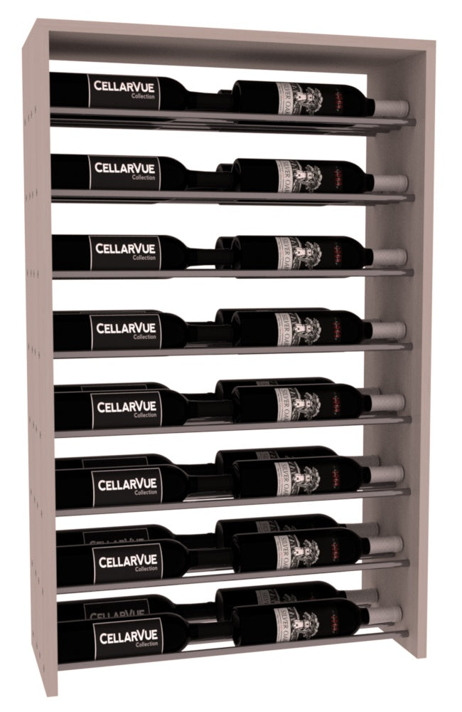 InstaCellar 26" Horizontal Double Deep Top Display – Gunmetal Rods – Knotty Alder / Unstained