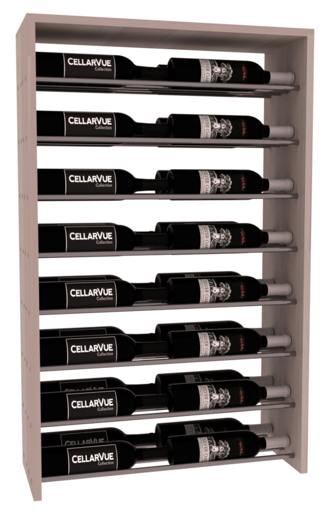 InstaCellar 26" Horizontal Double Deep Top Display – Gunmetal Rods – Ponderosa Pine / Unstained