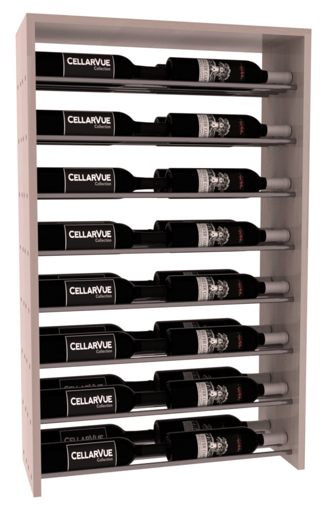 InstaCellar 26" Horizontal Double Deep Top Display – Gunmetal Rods – Ponderosa Pine / Unstained
