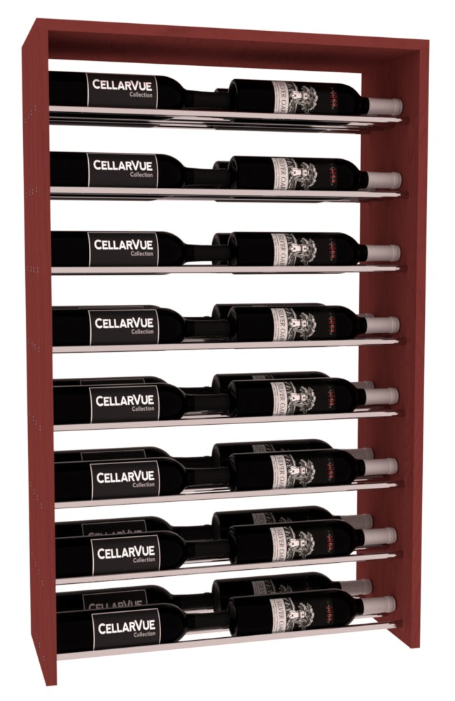 InstaCellar 26" Horizontal Double Deep Top Display – Ponderosa Pine / Walnut stained
