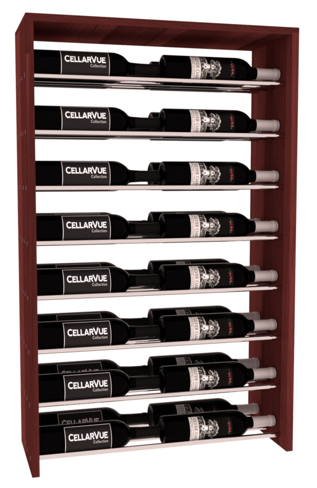 InstaCellar 26" Horizontal Double Deep Top Display – Premium Redwood / Walnut stained