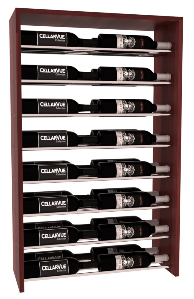 InstaCellar 26" Horizontal Double Deep Top Display – Premium Redwood / Black stained