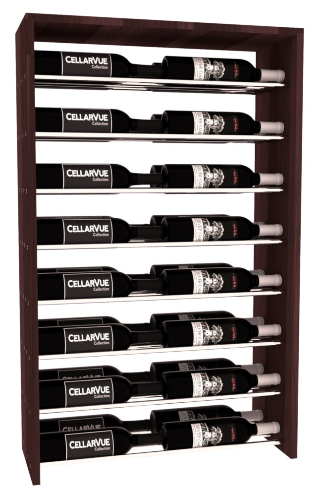 InstaCellar 26" Horizontal Double Deep Top Display – Premium Redwood / Black stained