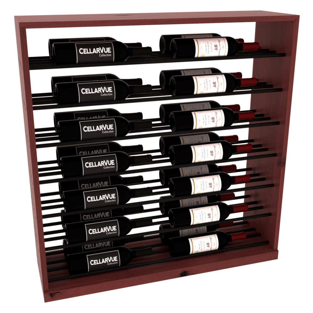 InstaCellar 35" Horizontal Base Display – Grand Mahogany / Black stained