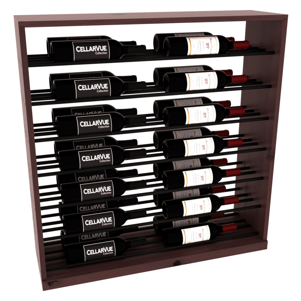 InstaCellar 35" Horizontal Base Display – Grand Mahogany / Greywash stained