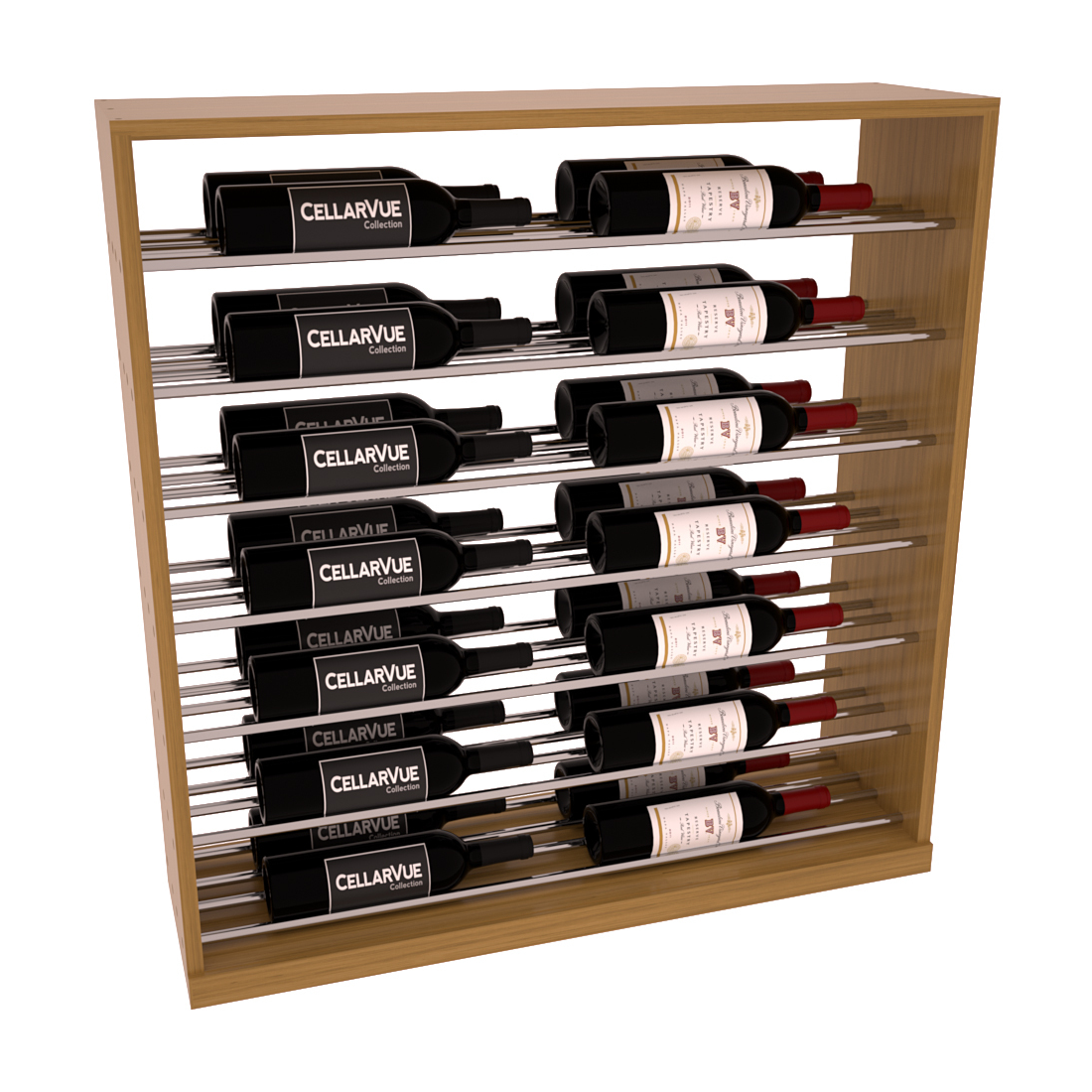 InstaCellar 35" Horizontal Base Display – Ponderosa Pine / Cherry stained