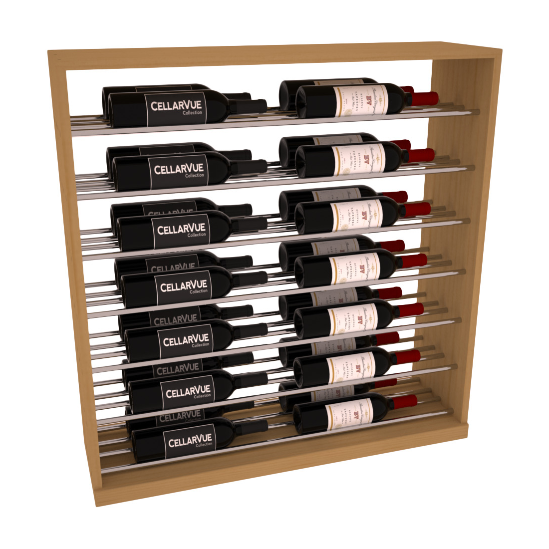InstaCellar 35" Horizontal Base Display – Knotty Alder / Oak stained