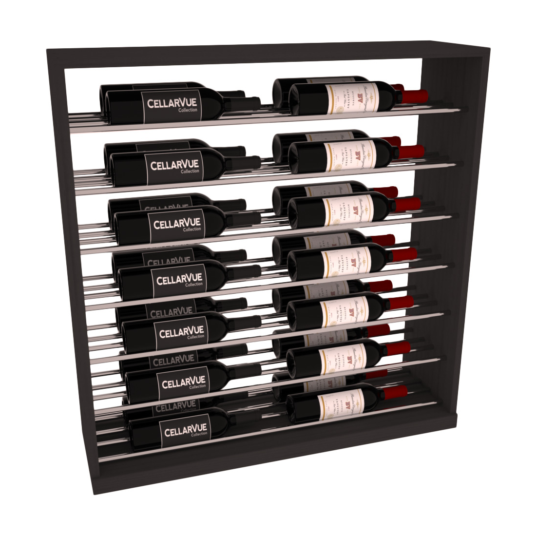 InstaCellar 35" Horizontal Base Display – Knotty Alder / Walnut stained