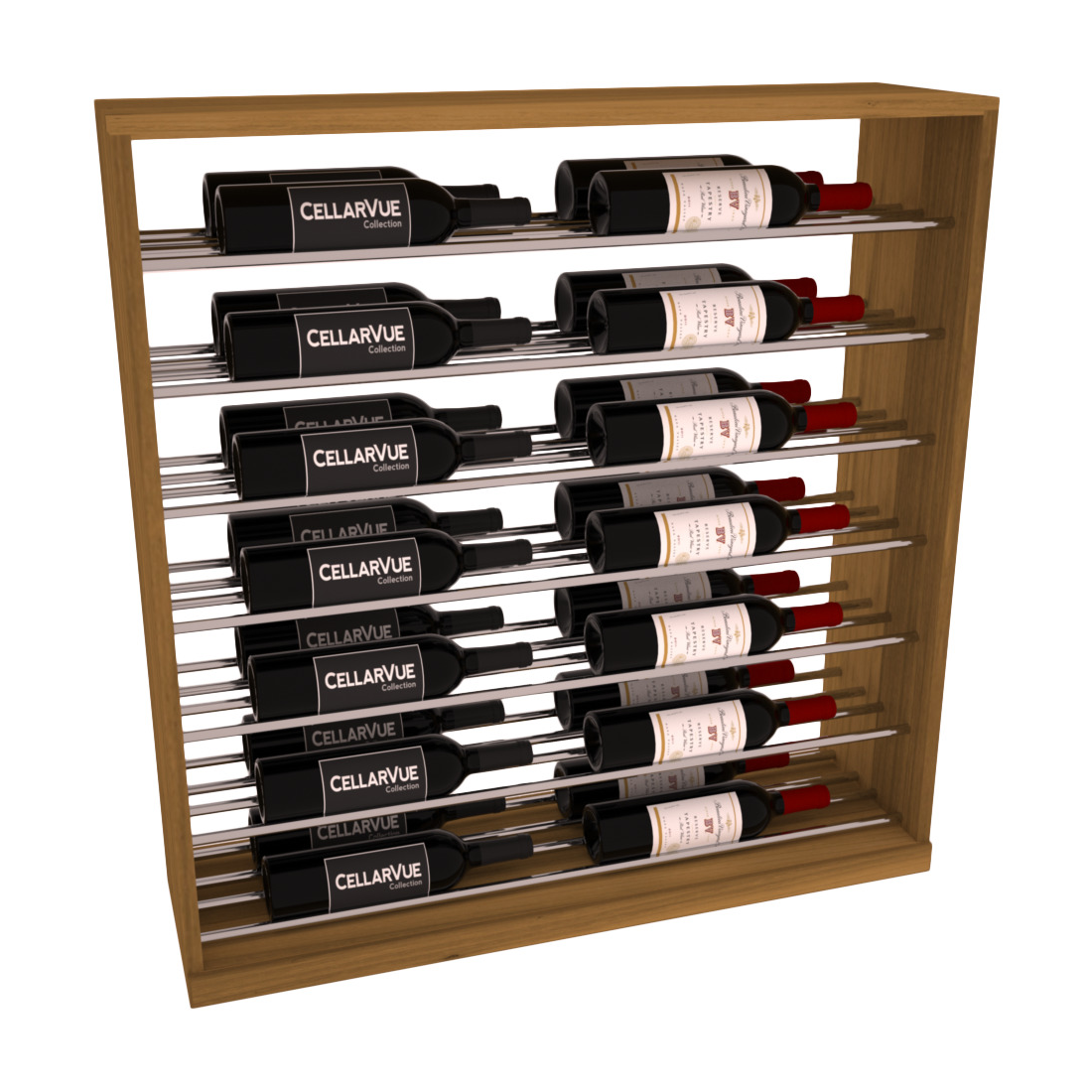 InstaCellar 35" Horizontal Base Display – Knotty Alder / Oak stained
