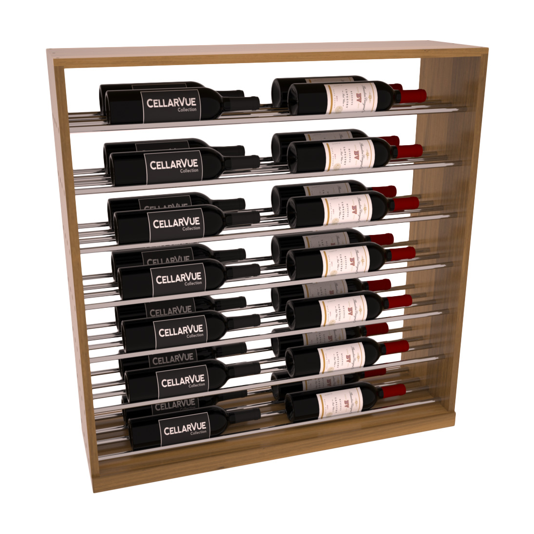 InstaCellar 35" Horizontal Base Display – Knotty Alder / Greywash stained