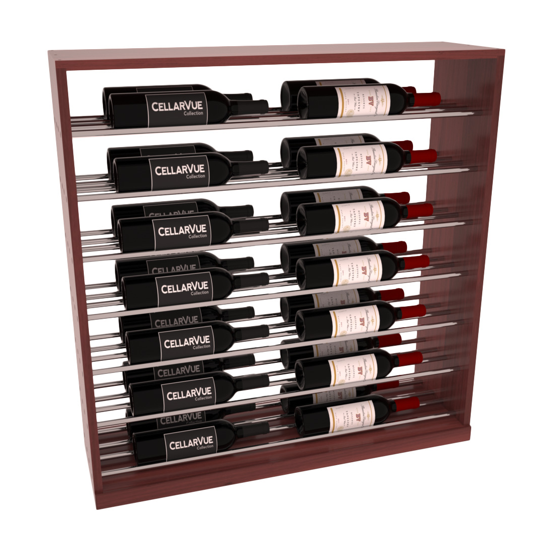 InstaCellar 35" Horizontal Base Display – Grand Mahogany / Oak stained