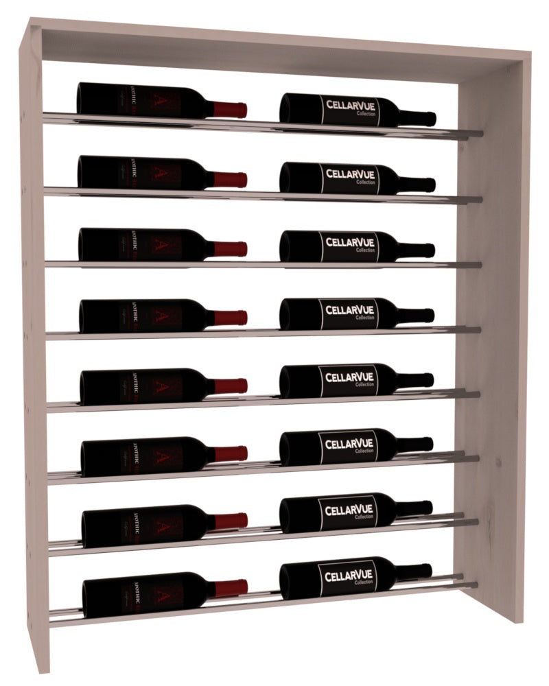InstaCellar 35" Horizontal Top Display – Knotty Alder / Greywash stained