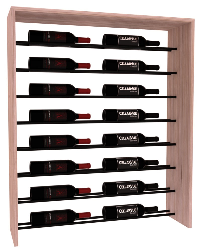 InstaCellar 35" Horizontal Top Display – Black Metal Rods – Grand Mahogany / Unstained