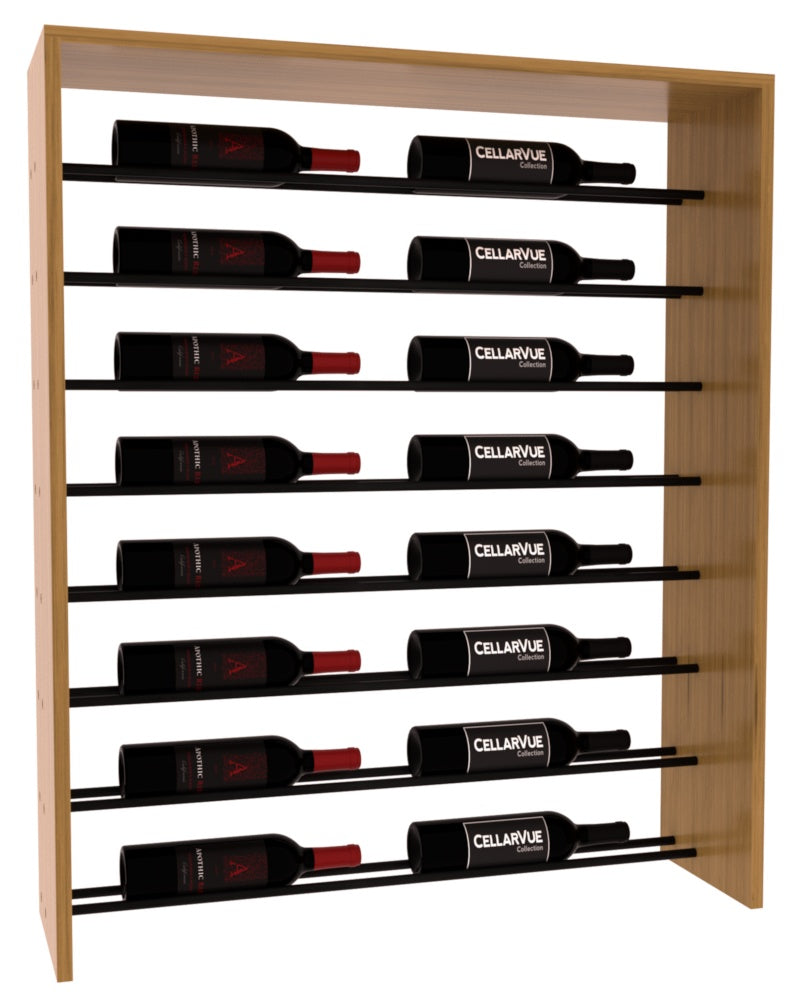 InstaCellar 35" Horizontal Top Display – Black Metal Rods – Grand Mahogany / Oak stained