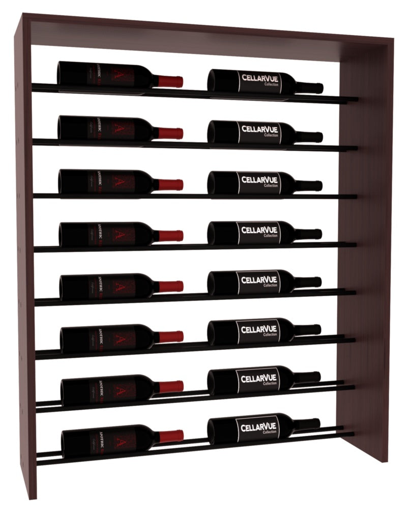 InstaCellar 35" Horizontal Top Display – Black Metal Rods – Grand Mahogany / Walnut stained
