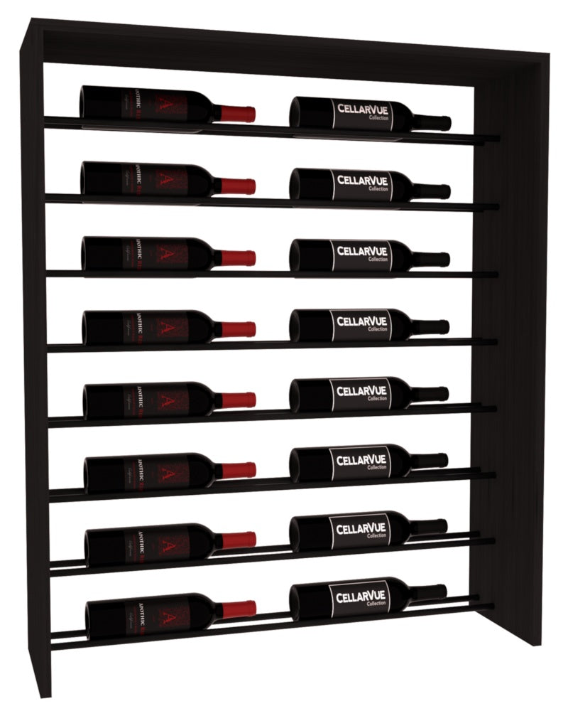 InstaCellar 35" Horizontal Top Display – Black Metal Rods – Grand Mahogany / Black stained