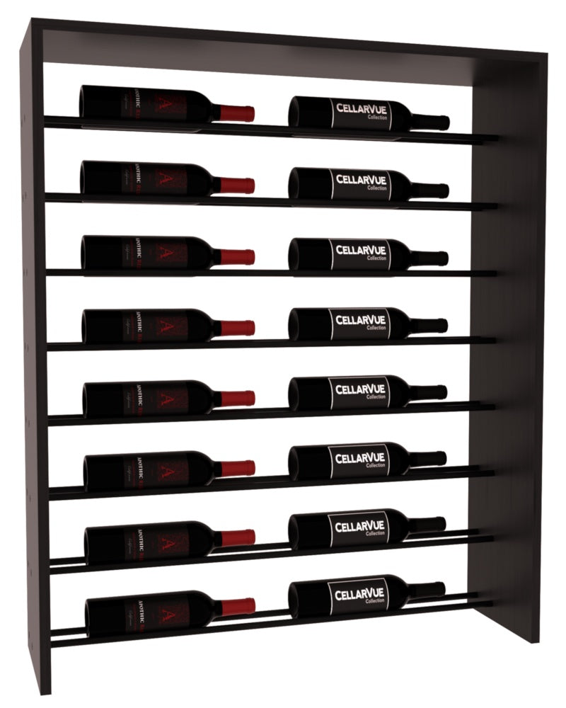 InstaCellar 35" Horizontal Top Display – Black Metal Rods – Grand Mahogany / Black stained