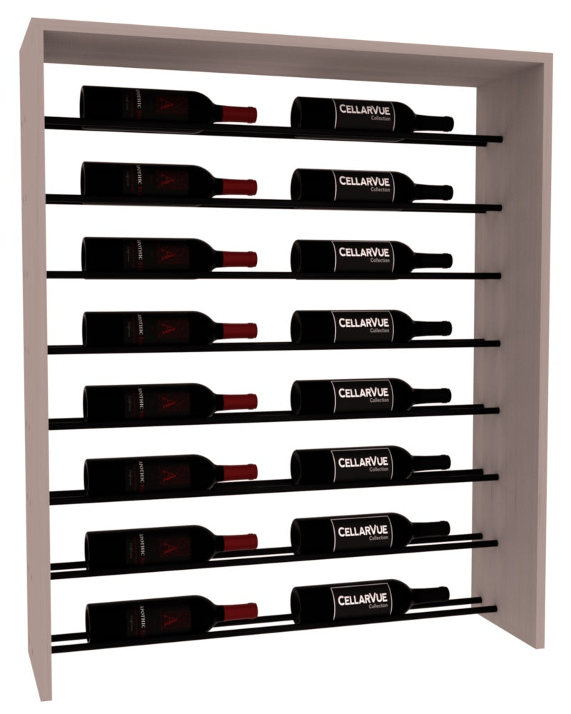 InstaCellar 35" Horizontal Top Display – Black Metal Rods – Grand Mahogany / Greywash stained