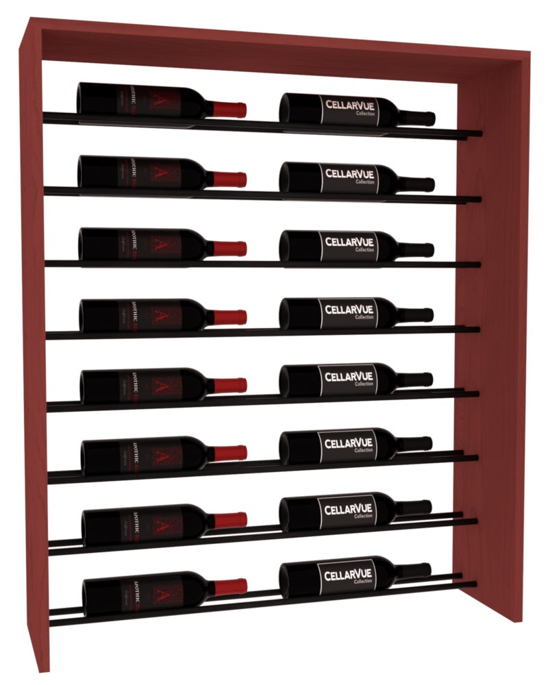 InstaCellar 35" Horizontal Top Display – Black Metal Rods – Ponderosa Pine / Cherry stained
