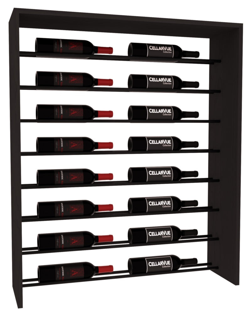 InstaCellar 35" Horizontal Top Display – Black Metal Rods – Ponderosa Pine / Black stained