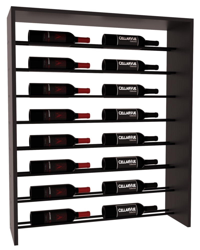 InstaCellar 35" Horizontal Top Display – Black Metal Rods – Ponderosa Pine / Black stained