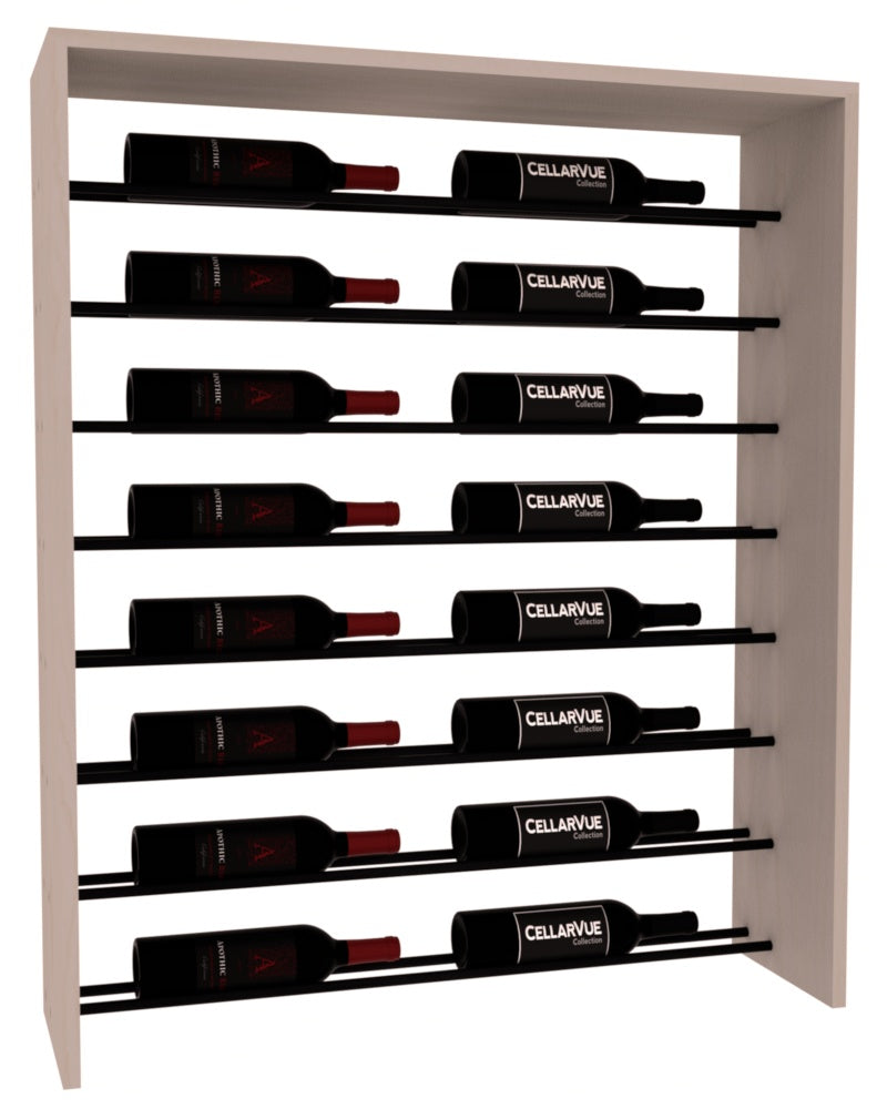 InstaCellar 35" Horizontal Top Display – Black Metal Rods – Ponderosa Pine / Greywash stained