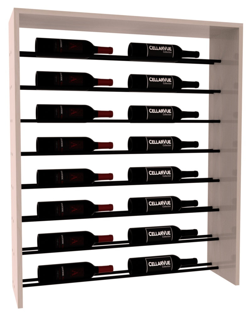 InstaCellar 35" Horizontal Top Display – Black Metal Rods – Ponderosa Pine / Greywash stained