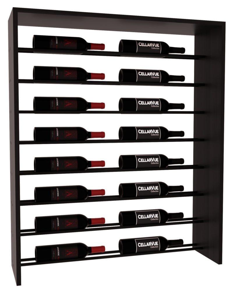 InstaCellar 35" Horizontal Top Display – Black Metal Rods – Premium Redwood / Black stained