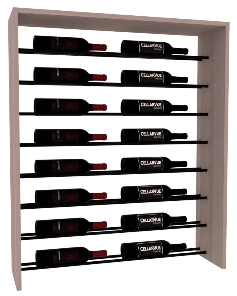 InstaCellar 35" Horizontal Top Display – Black Metal Rods – Premium Redwood / Greywash stained