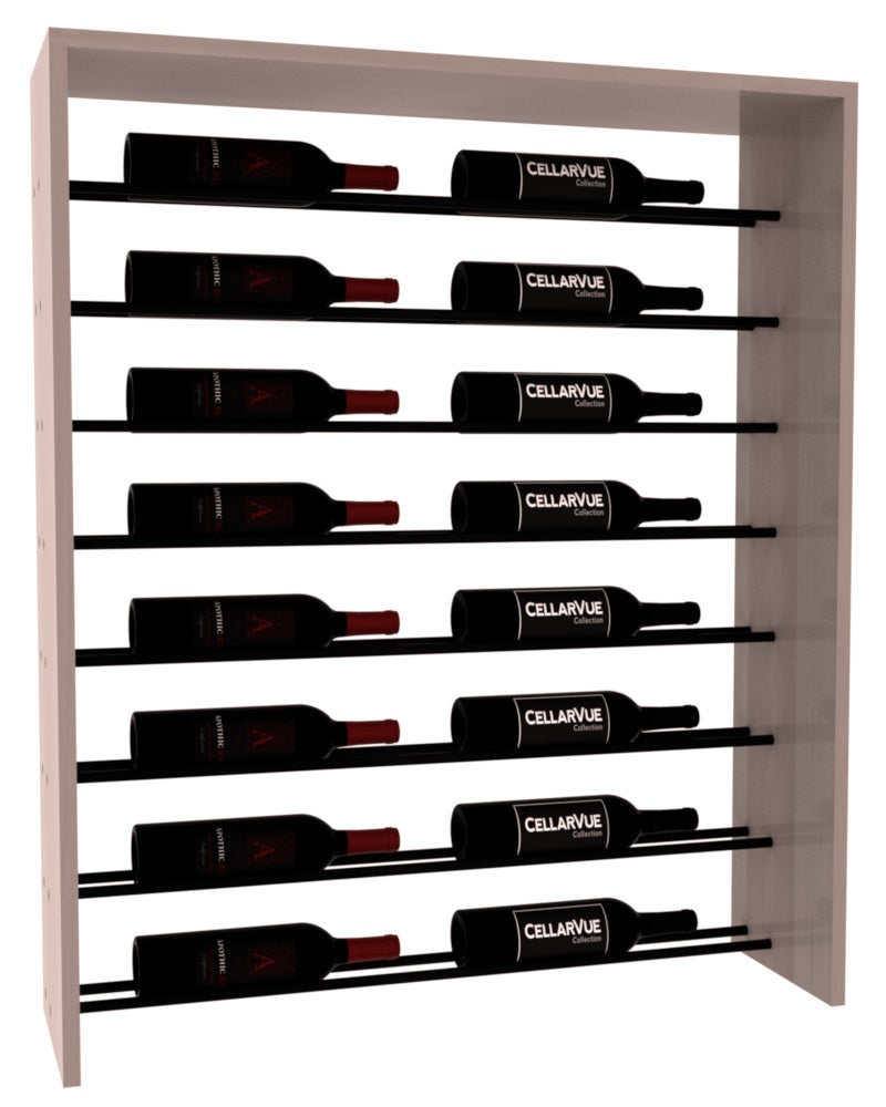 InstaCellar 35" Horizontal Top Display – Black Metal Rods – Premium Redwood / Greywash stained