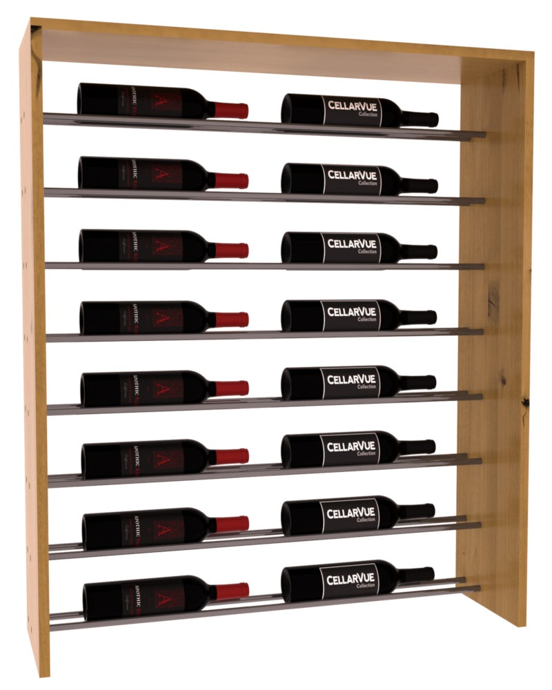 InstaCellar 35" Horizontal Top Display – Gunmetal Rods – Knotty Alder / Oak stained