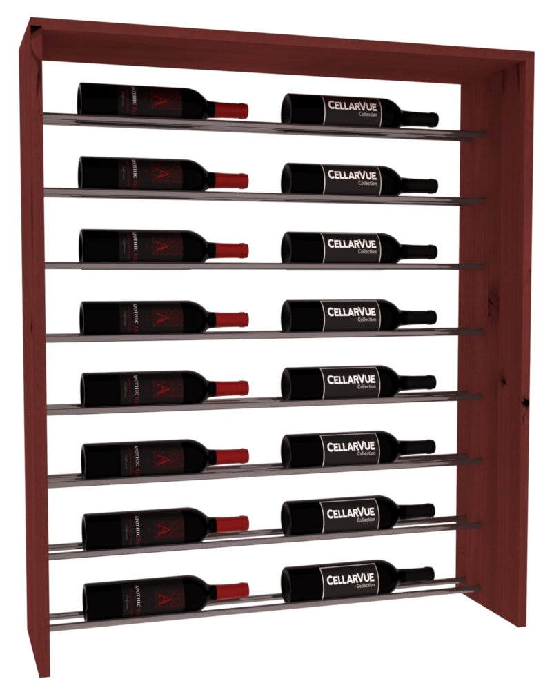 InstaCellar 35" Horizontal Top Display – Gunmetal Rods – Knotty Alder / Cherry stained
