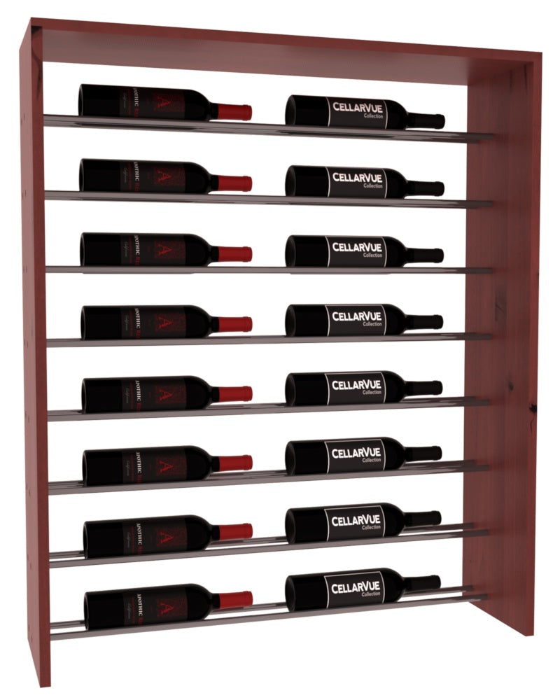 InstaCellar 35" Horizontal Top Display – Gunmetal Rods – Knotty Alder / Cherry stained