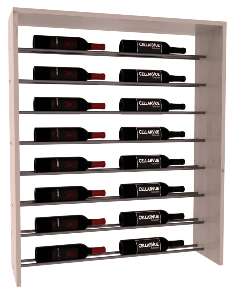 InstaCellar 35" Horizontal Top Display – Gunmetal Rods – Knotty Alder / Greywash stained