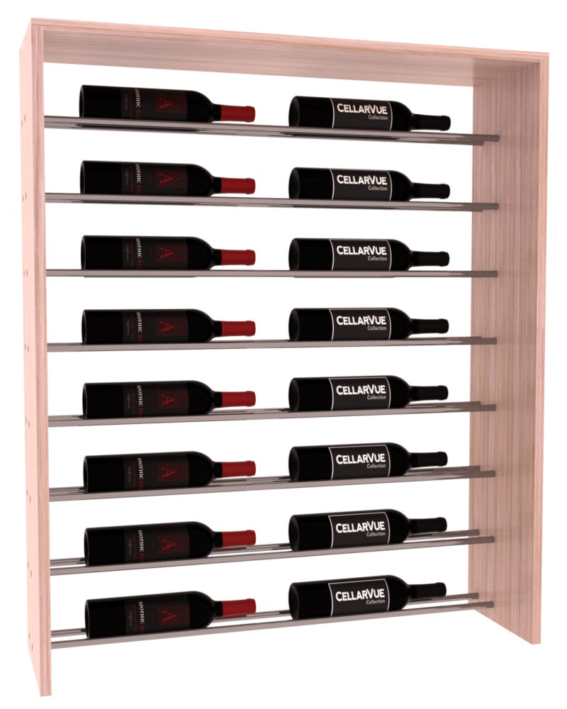InstaCellar 35" Horizontal Top Display – Gunmetal Rods – Grand Mahogany / Unstained