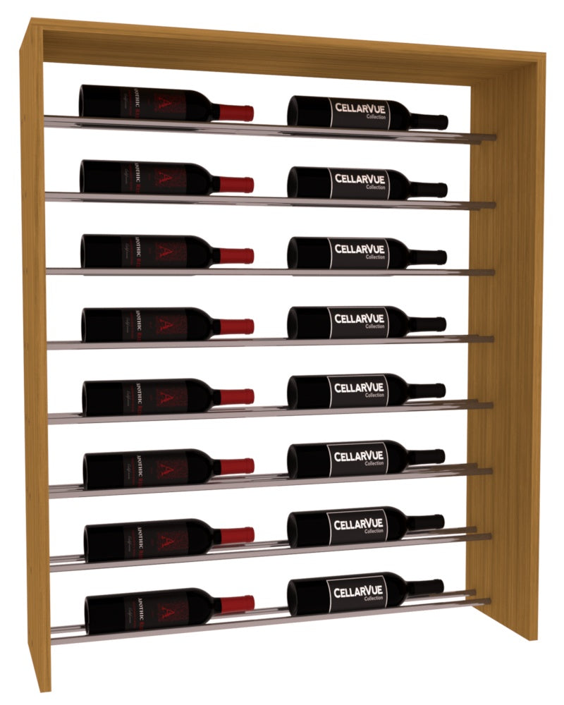 InstaCellar 35" Horizontal Top Display – Gunmetal Rods – Grand Mahogany / Oak stained