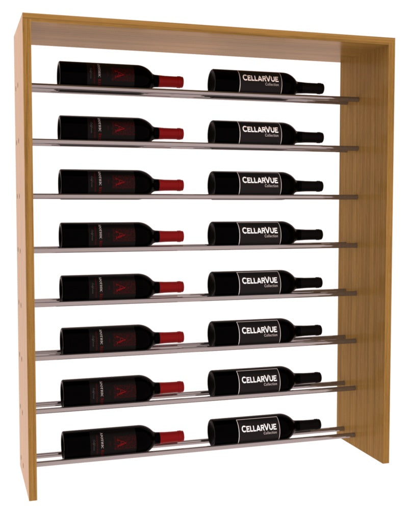InstaCellar 35" Horizontal Top Display – Gunmetal Rods – Grand Mahogany / Oak stained
