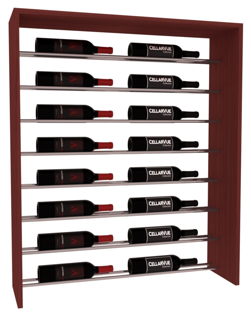 InstaCellar 35" Horizontal Top Display – Gunmetal Rods – Grand Mahogany / Cherry stained