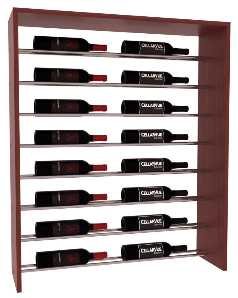 InstaCellar 35" Horizontal Top Display – Gunmetal Rods – Grand Mahogany / Cherry stained