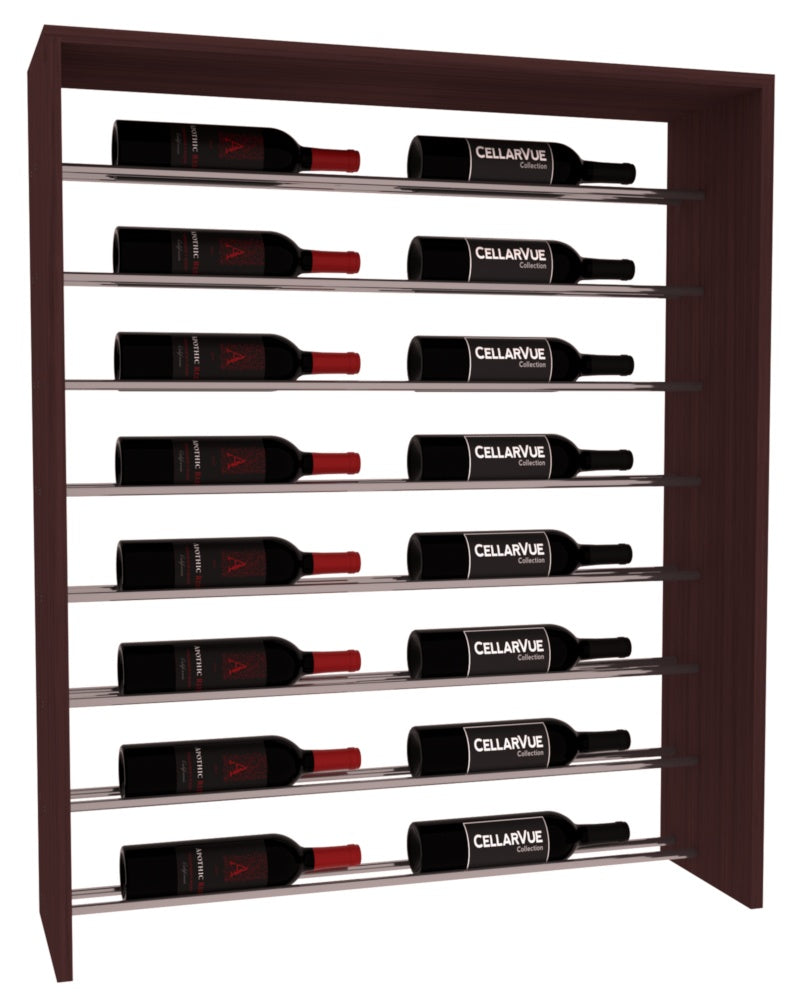 InstaCellar 35" Horizontal Top Display – Gunmetal Rods – Grand Mahogany / Walnut stained