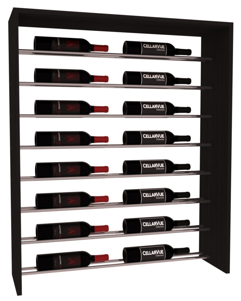 InstaCellar 35" Horizontal Top Display – Gunmetal Rods – Grand Mahogany / Black stained