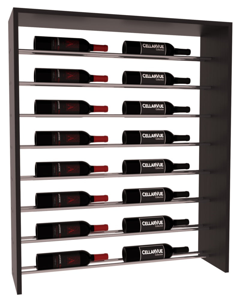 InstaCellar 35" Horizontal Top Display – Gunmetal Rods – Grand Mahogany / Black stained