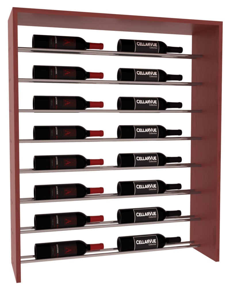 InstaCellar 35" Horizontal Top Display – Gunmetal Rods – Ponderosa Pine / Cherry stained