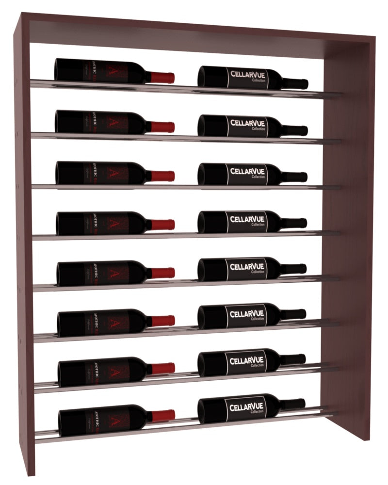 InstaCellar 35" Horizontal Top Display – Gunmetal Rods – Ponderosa Pine / Walnut stained