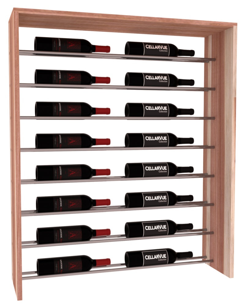 InstaCellar 35" Horizontal Top Display – Gunmetal Rods – Premium Redwood / Unstained