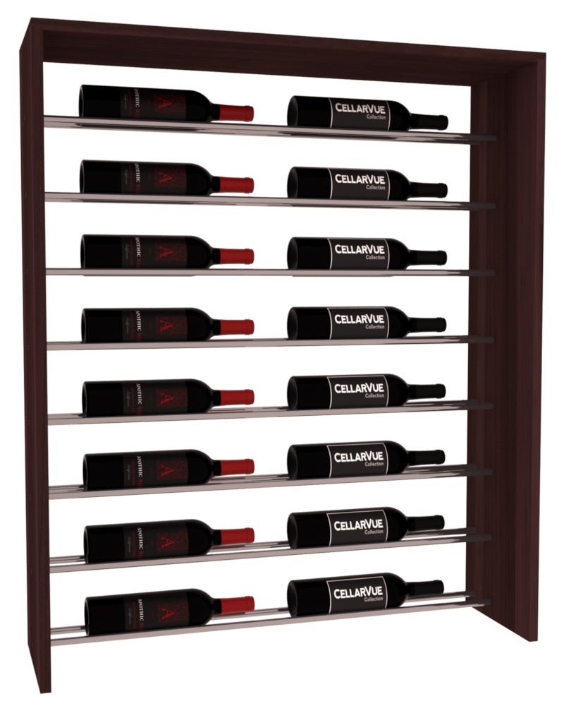 InstaCellar 35" Horizontal Top Display – Gunmetal Rods – Premium Redwood / Walnut stained